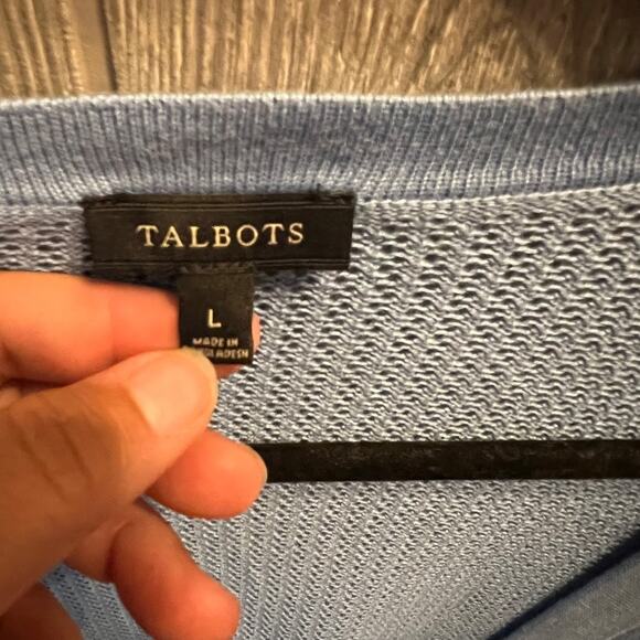 Talbots Open Shrug Cardigan Baby Blue Knit - Picture 2 of 8